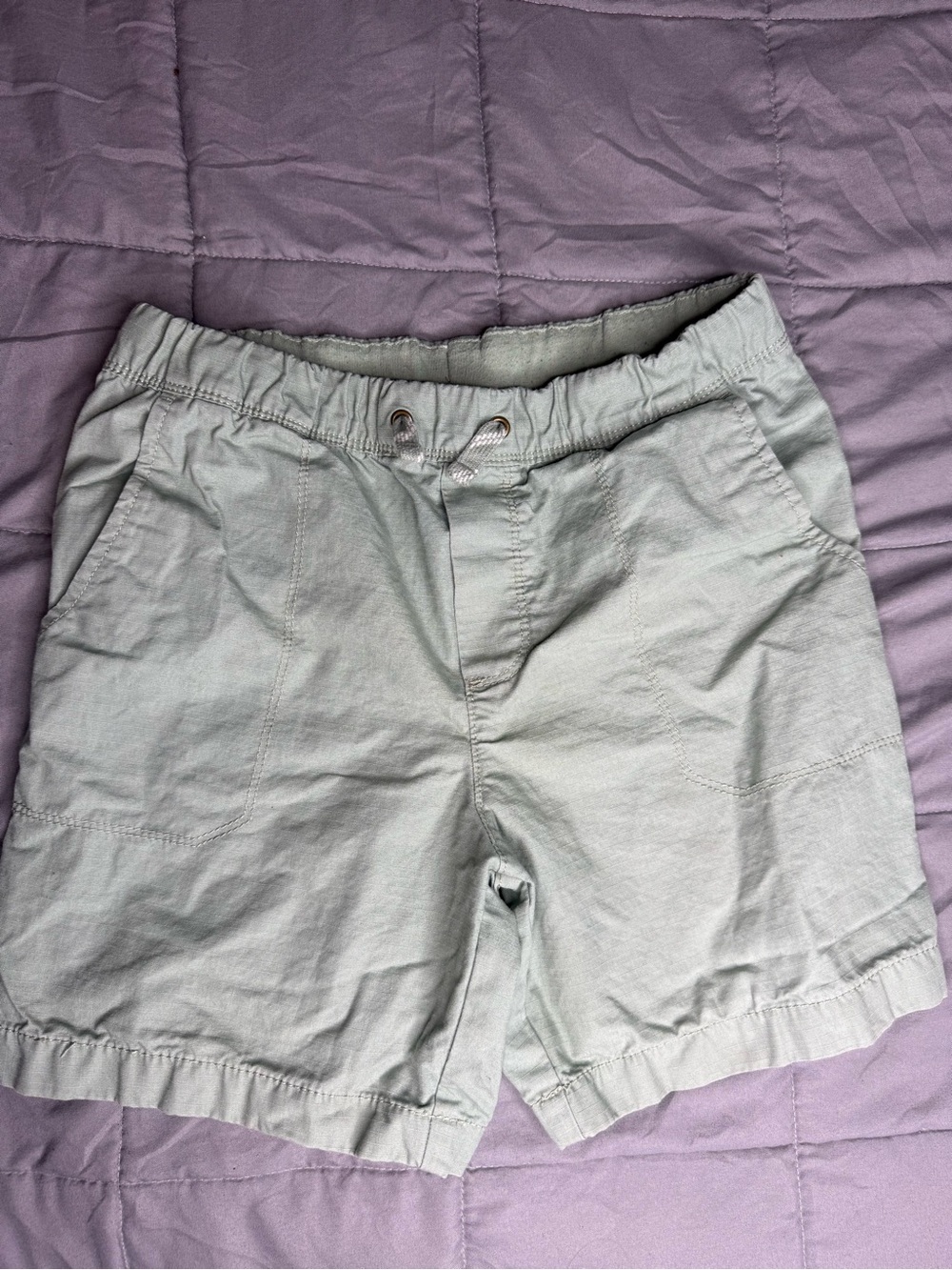 Boys Carters Light Sage Drawstring Casual Khaki Shorts